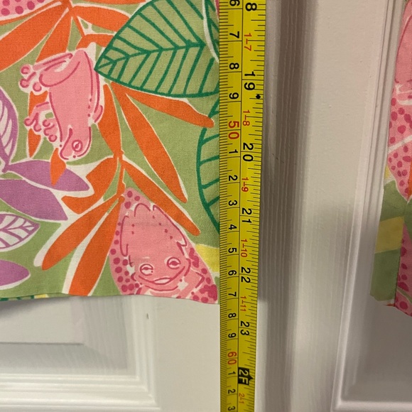 Lilly Pulitzer Tropical Frog Print Pants Size 2 Vintage White Label - Picture 7 of 8